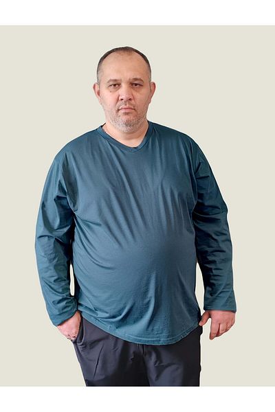 BİG NONA Tricou unisex cu mânecă lungă de mărime mare