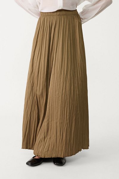 Stradivarius Long flowing satin skirt