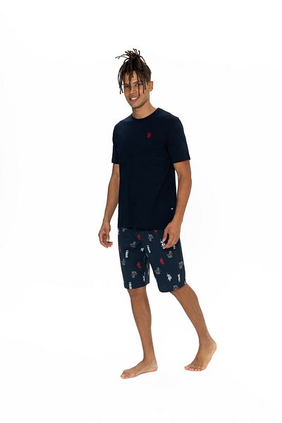 U.S. Polo Assn. Πόλο Ασν. Σετ ανδρικές βαμβακερές πιτζάμες - SMR.MN.1Z8.ETA8.GR.OU6.P7.ILKE2811