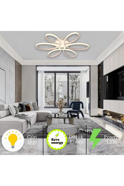 neeko Linup Modern White Case - Ceiling Zero Led Chandelier Daylight Plafonier