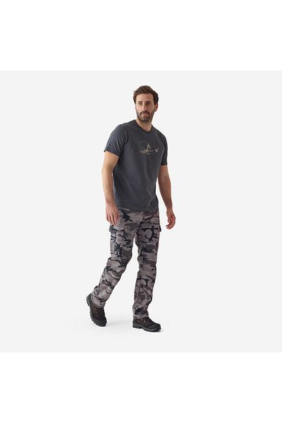 Decathlon Solognac Men's Short Sleeve Basic T-Shirt - Hunting and Nature Observation - 100