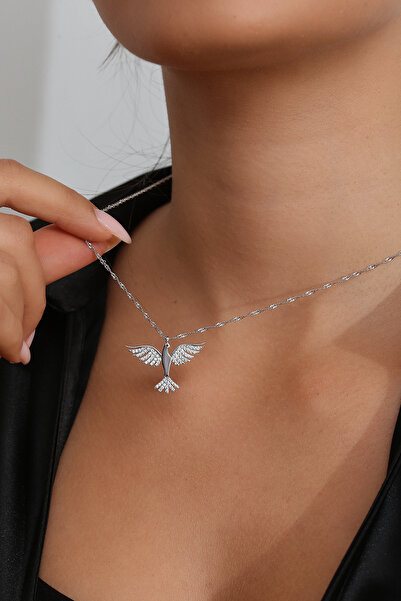 Gümüş Vadisi Kadın 925 Ayar Gümüş Zirkon Taşlı Anka Kuşu Kolye