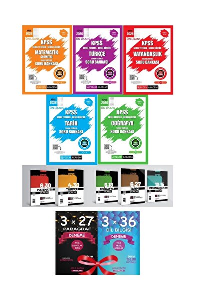 Pegem Akademi Yayıncılık Pegem 2026 KPSS Ön Lisans Soru + Marka Deneme + Anla...