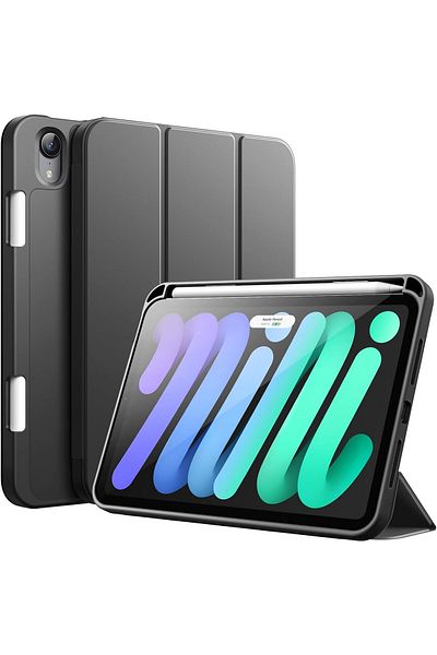 TEKNETSTORE iPad Mini 7 (A17 Pro) Case Smart Pen Slot Charging Case with Sleep Mode