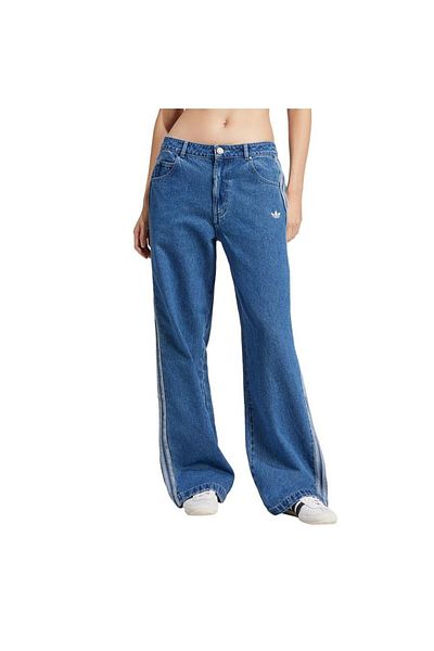 adidas Pantaloni de trening pentru femei Blue Denim 3s - Jd2574