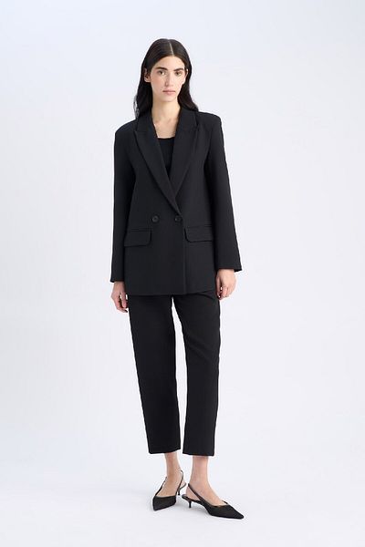 DeFacto Übergroße Jacke mit breiter Passform, Revers-Blazerjacke C2457AX25SP