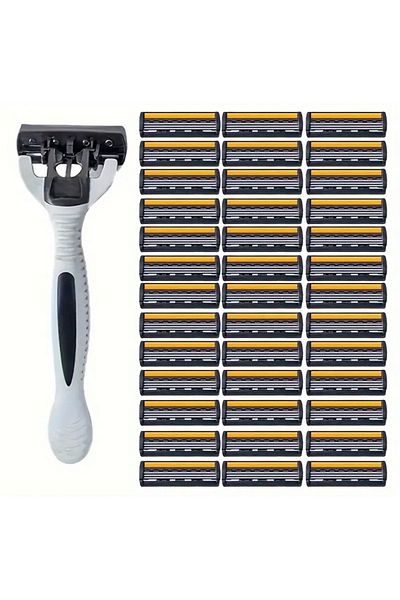 shop 18 Heads Stainless Steel Swivel Heads Shaving Razor Set