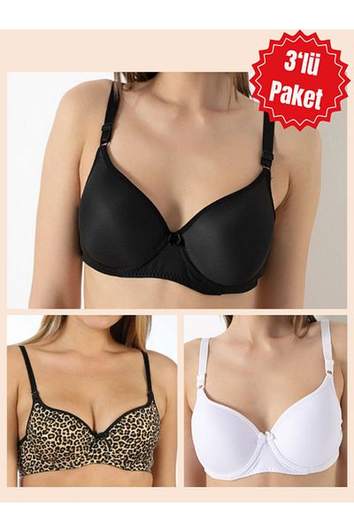 Liza Σουτιέν Push Up με επένδυση από κάτω σύρμα 3 Συσκευασία
