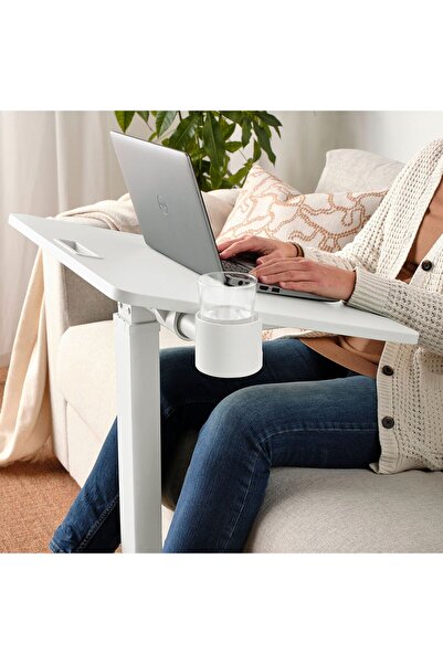 IKEA yüksekliği ayarlanabilen çalışma masası, beyaz, 66x50 cm