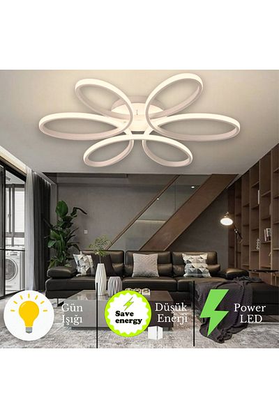 neeko Linup Modern White Case - Ceiling Zero Led Chandelier Daylight Plafonier