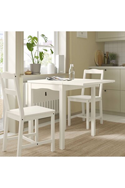 IKEA katlanır mutfak masası, beyaz, 2-4 kişilik, katlanabilir, 55/82/109x74 cm