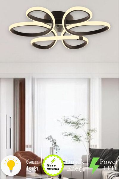 neeko Linup Modern Black Plafonier - Chandelier Daylight Zero Led