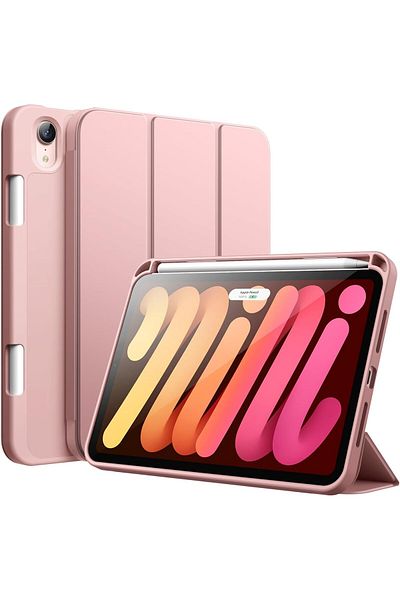 TEKNETSTORE iPad Mini 7 (A17 Pro) Case Smart Pen Slot Charging Case with Sleep Mode