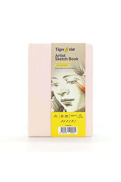 Tigertint Σκληρό εξώφυλλο Sketchbook 140 g A5 80 Φύλλα Πούδρα Ροζ 100140523