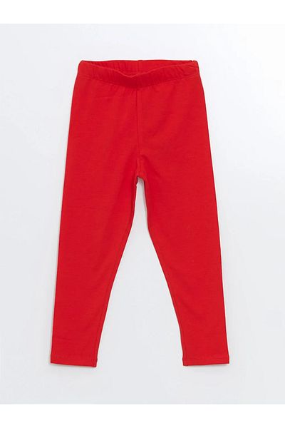 LC Waikiki Lcw Kids Red Baby Girl Leggings with Elastic Waist 2 Pcs