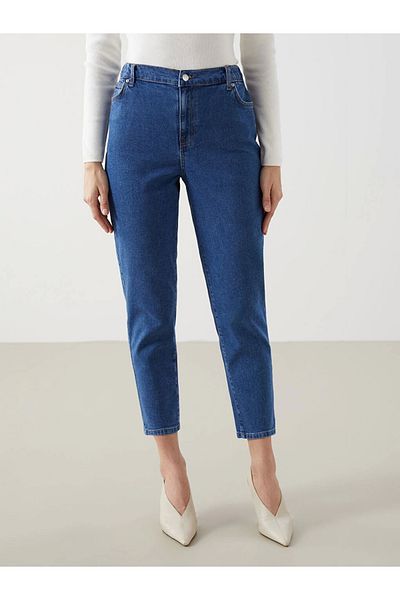 LC Waikiki Pantaloni de jeans pentru femei Lcw Modest Indigo Mom Fit