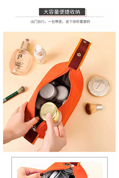 SYNOPE Легка, водонепроникна, миюча косметичка для жінок з ручками, для макія...