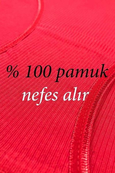 ENTAHA Tutku 12 Pieces Ribbed Cotton Women's Camisole Bikini Panties