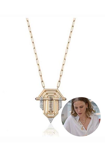 Leyla Badge Knight Gold Rhodium Plated Necklace Check the Seller