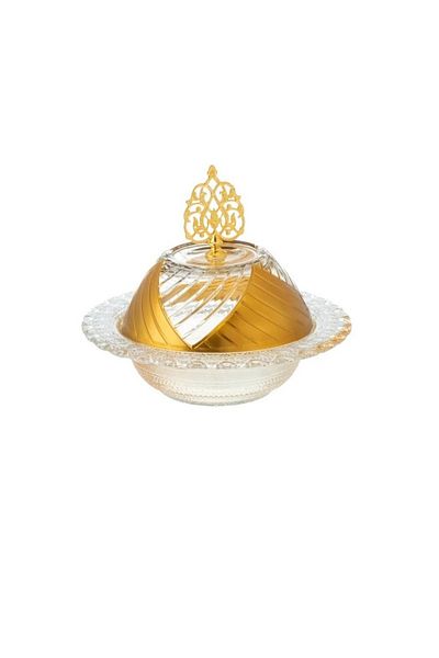 HIC Turkish Glass Date Bowl With Lid 17.5 Cm