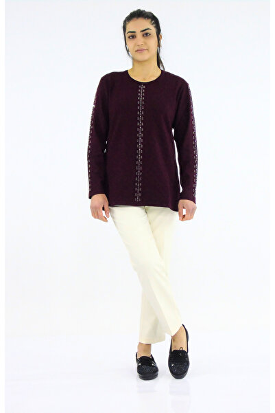 Tuğra Bluză din tricotaj cu guler rotund