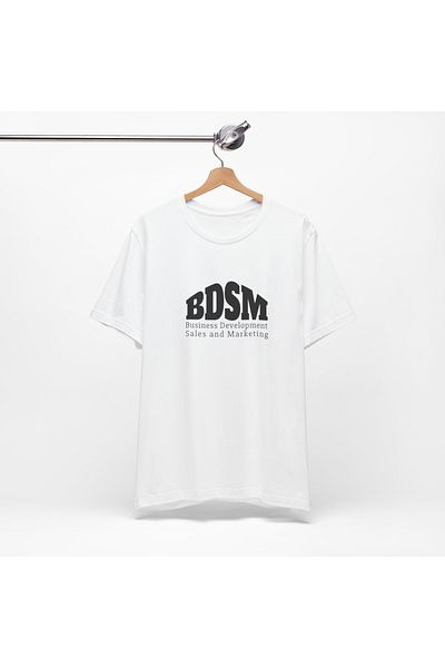 IVART BDSM-Business Development Printed -unisex -100% βαμβακερό κοντομάνικο μπλουζάκι με κοντό λαιμό
