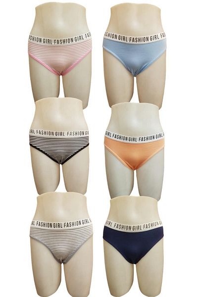 KEYAL Tutku 6 Pack Women's Fasion Girl Written Bikini Panties