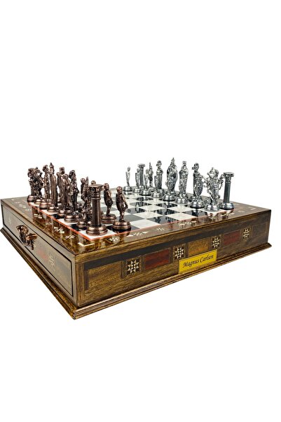 Tugra Gift Shop İNGİLİZ ORTA ÇAĞ KRALİYET FİGÜRLÜ SATRANÇ TAKIMI- EL YAPIMI A...