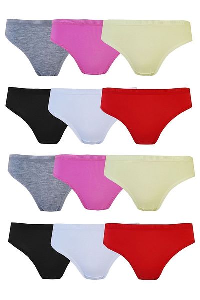 KEYAL Tutku 12Pcs Women's Bikini Panties Cotton Colorful Underwear Nevra