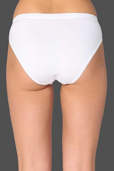 ENTAHA Tutku Women's White 6 Pack Cotton Waterway Bikini Panties