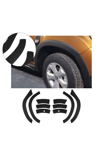 BRSPLAST Dacia Duster Uyumlu 2018-2024 Abs Düz Çamurluk Set 8 ( 2) Parça