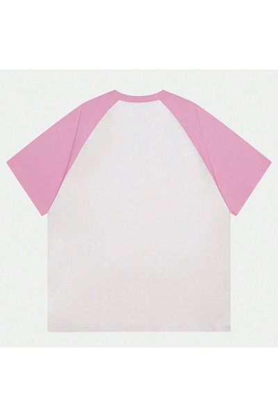 1blood Λευκό Unisex Pink Raglan Cute Bear T-shirt