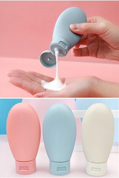 tafce 3 Adet Çok Amaçlı Seyahat Tipi Doldurulabilir Krem Kutusu Şampuan Duş J...