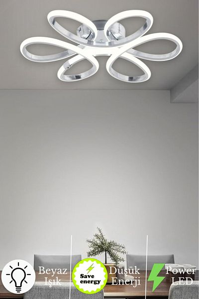 neeko Linup Modern Plafonier - Zero Led, Chandelier White and Gray Light Case