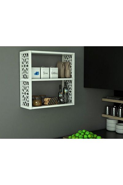 HOMS Wall shelf made of chipboard/PPE, Lulu Homs, white, 50 x 45 x 20 cm