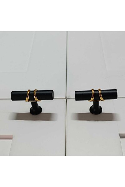 LİYAHOME ALTIN SİYAH DÜĞME KULP