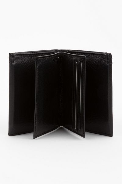 Fossil Boxed Leather Black Vertical Men's Hand Portfolio Wallet