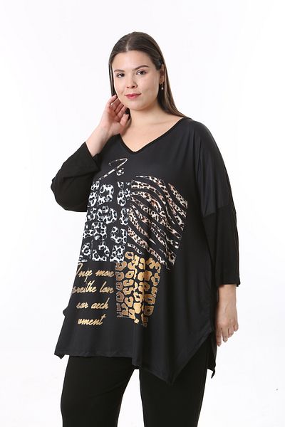 XL Modam Women's Patterned Large Size Tunic