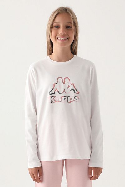 Kappa 7-16 Years Old Girl's Sweat - Ecru Color
