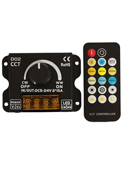 Hazar Led 5-24 Volt 30 Amper 17 Tuşlu RF Kumandalı 3 Renk CCT Manuel Dimmer