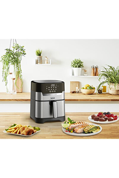 TEFAL Geniş 4.2 L kapasite 2'si 1 arada 8 otomatik program EasyFry Grill Precision Az Yağlı Fritöz