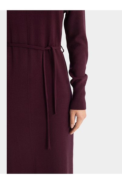DeFacto Solid Regular Fit Turtleneck Maxi Knit Dress