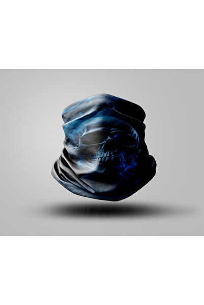 Buffalo قناع راكب الدراجة النارية بتصميم جمجمة، طوق رقبة خارجي للجنسين