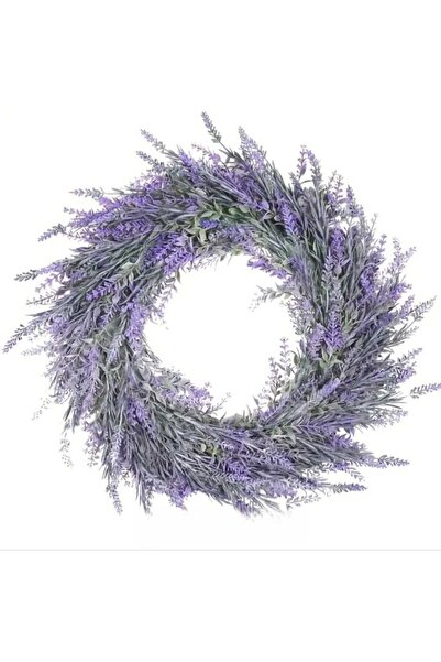 EVİMTATLIEVİM Lavantalı Dekoratif Kapı Süsü Çelengi 40cm