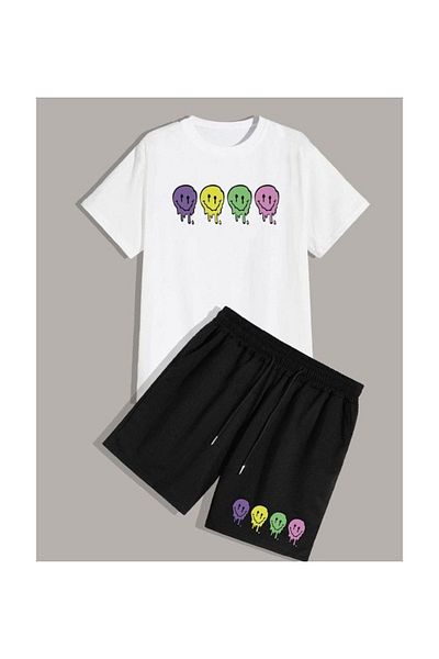 LecaTTe Unisex Smile Printed Top and Bottom Set