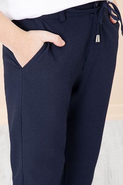 Cansın Mini Navy Blue Double Leg Boy's Jogger Fabric Trousers 20052
