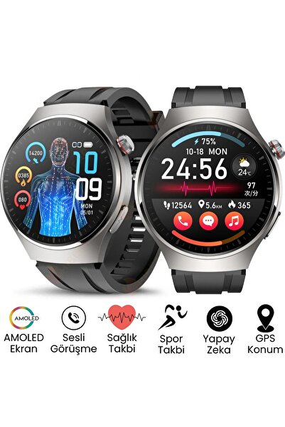 SONREİR 2025 HK8 Hero Akıllı Saat - AMOLED Ekranlı, Sesli Arama Özelliği, Hua...