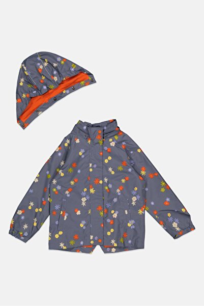 Tchibo Kids Girl Rain Jacket, Grey Combo