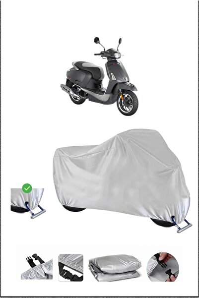 Breen قفل Kymco LIKES125 متوافق مع غطاء دراجة نارية مقاوم للماء ومتين - رمادي