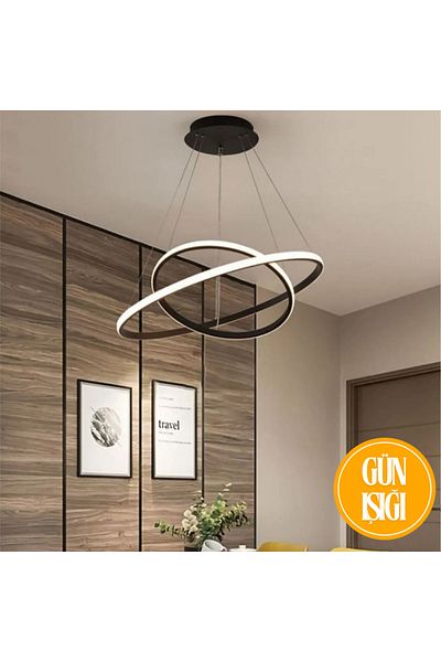 neeko Robin Modern Double Pendant Lamp Chandelier Daylight Black Case
